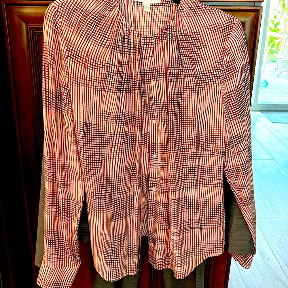 Banora Print Silk Blouse in Scarlet Fantasy